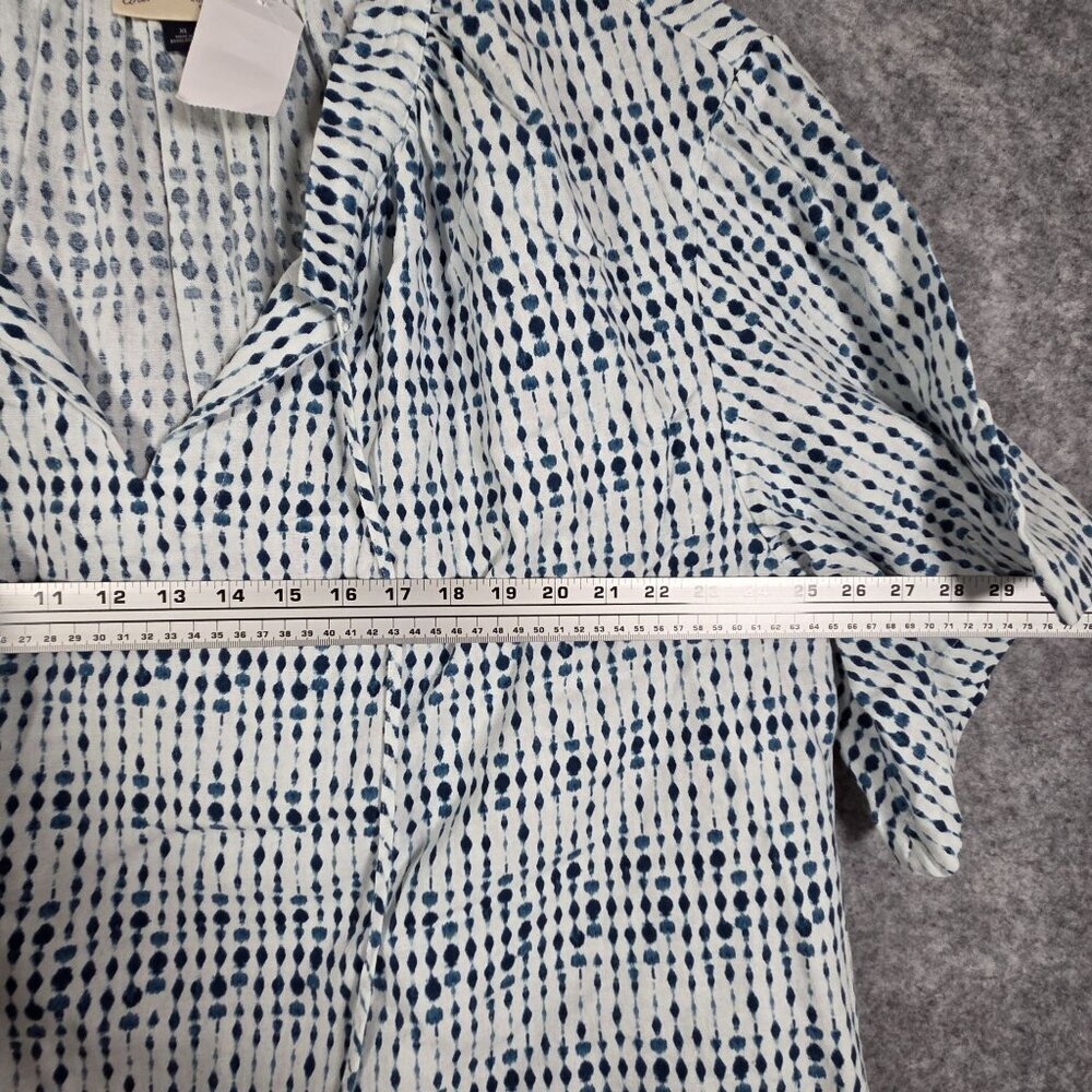Universal Thread NWT Women's Blouse Pullover Peasant 3/4 Sleeve Blue Size XL - Picture 3 of 7